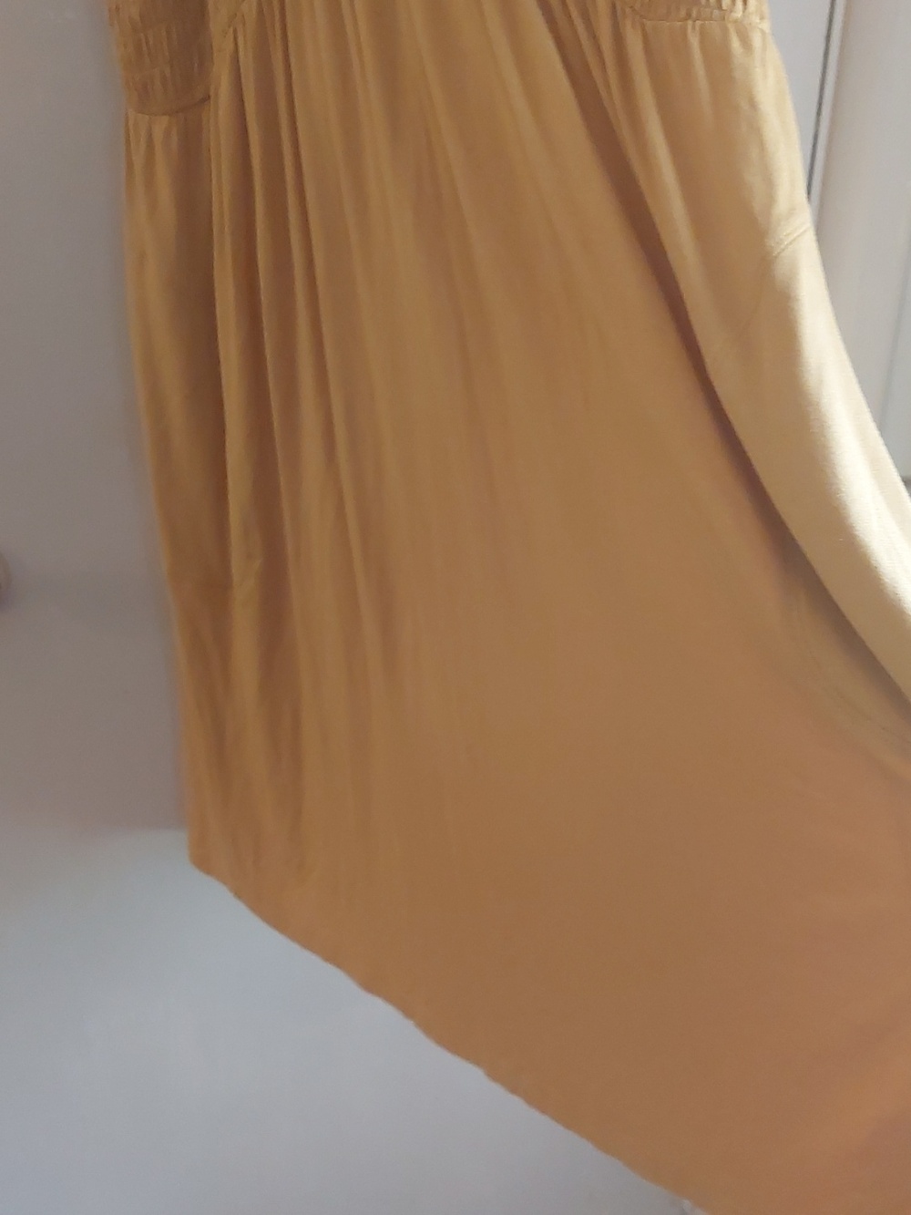 Cato Dijon Yellow Smocked Short Sleeved Babydoll Dress Womans Sz 14/16 - Picture 10 of 17
